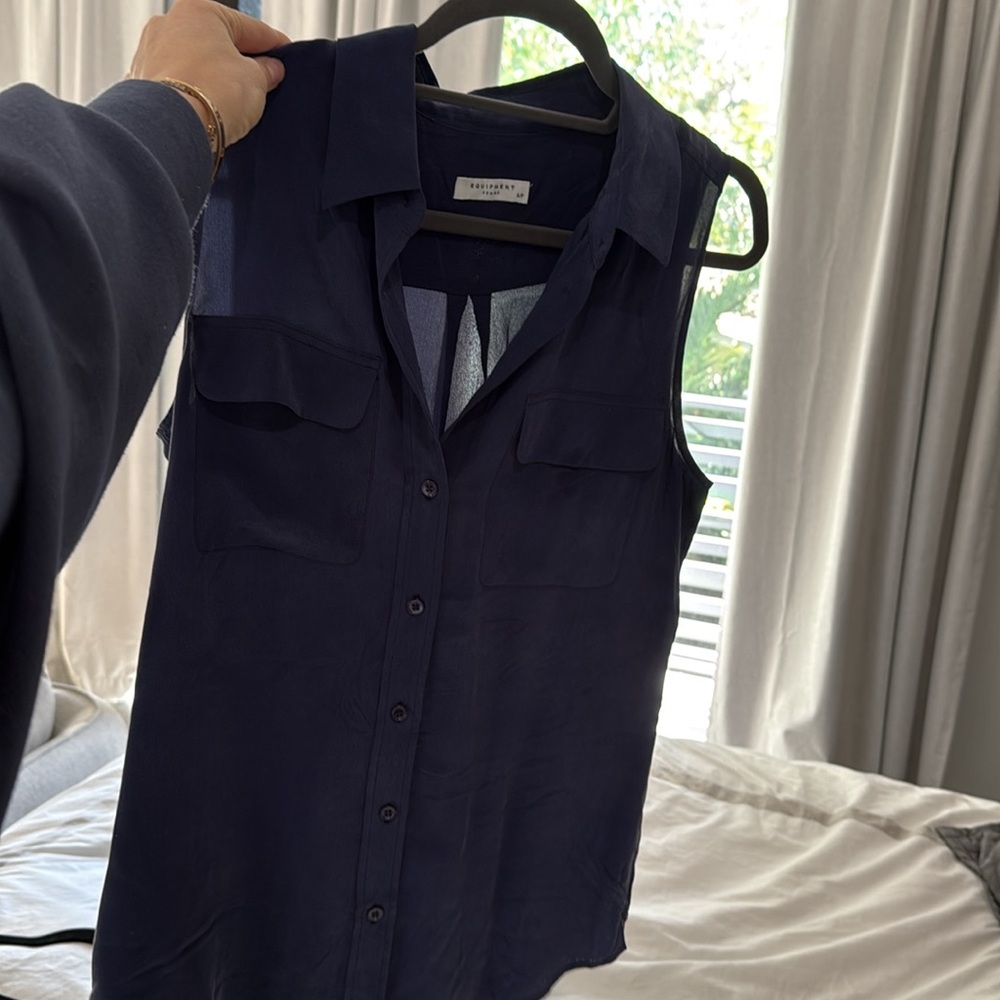 Equipment navy button down - image 2